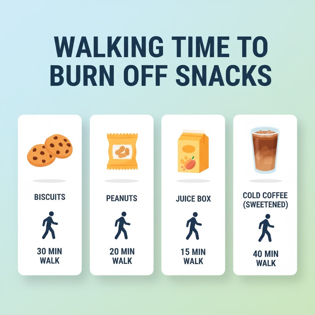 How Long It Takes to Walk Off Popular Snacks