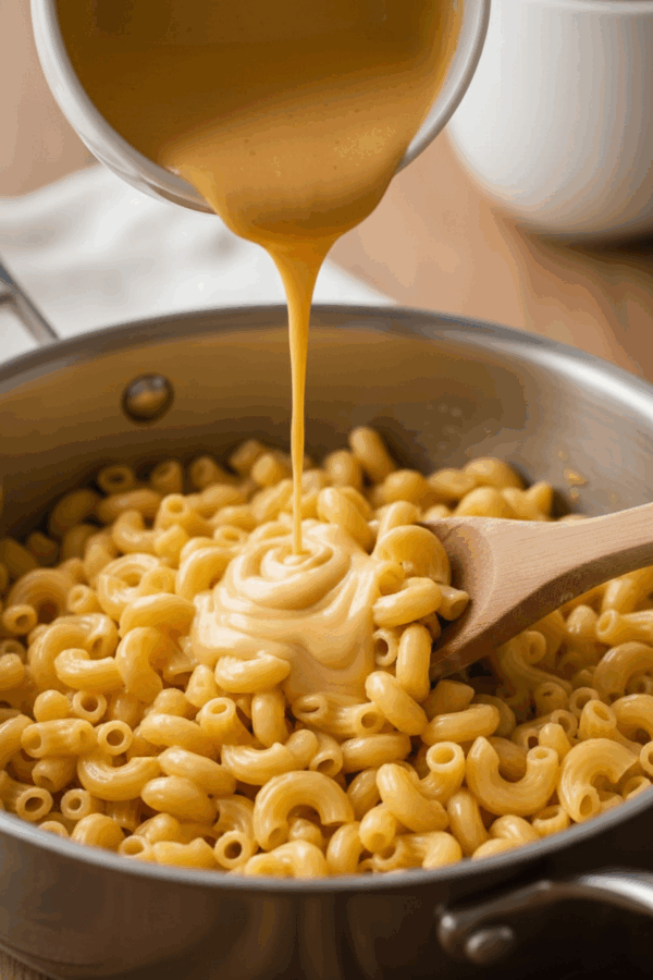 Step 6 — Combine pasta and sauce