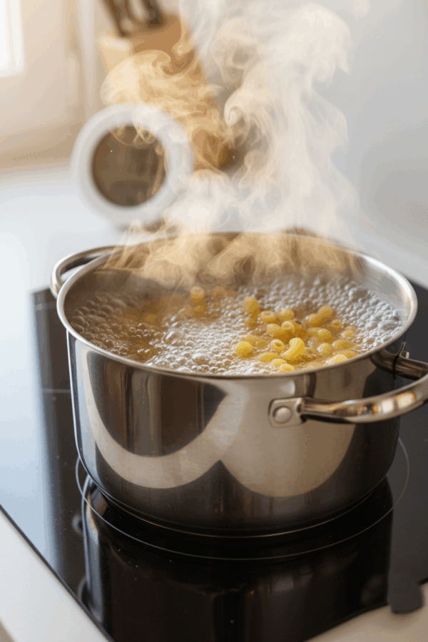 Step 1 — Boil pasta to al dente