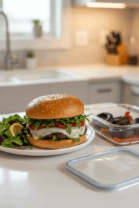 Serving Ideas, Storage, and Reheating Tips for a 400-calorie mushroom burger