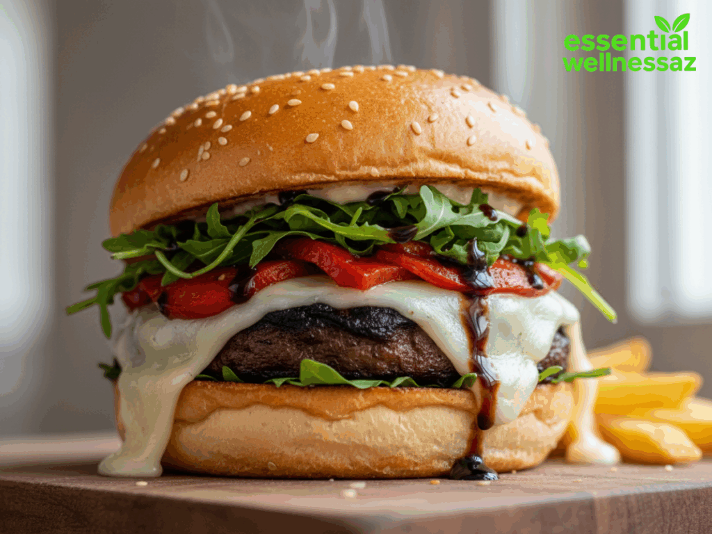 400-Calorie Mushroom Burger That Tastes Like Meat