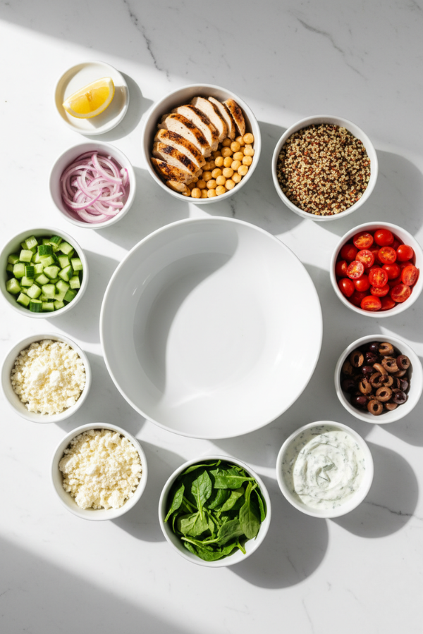 Ingredients You’ll Need for a Mediterranean Lunch Bowl