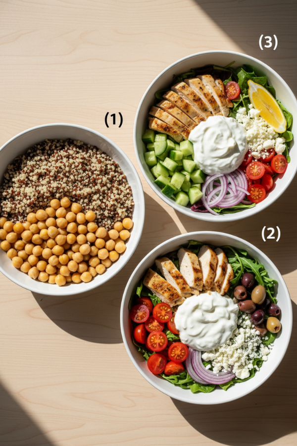 How to Build a Mediterranean Lunch Bowl in 10 Minutes