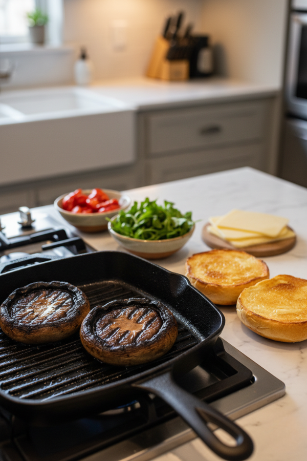 How to Make a Portobello Mushroom Burger