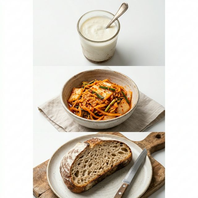 A tier list of fermented foods by diversity including kefir, kimchi, and sourdough bread