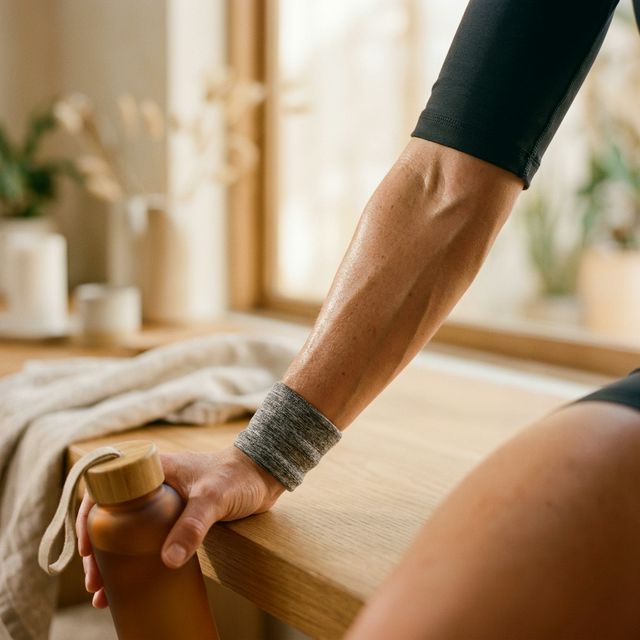 Athlete showing healthy muscle definition, a sign of proper electrolyte and potassium balance