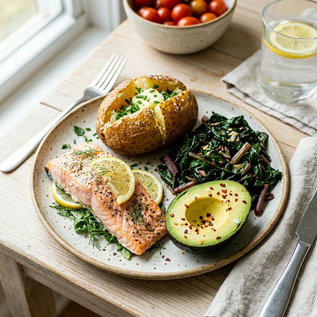 Potassium challenge meal prep: a plate designed to hit 4,700mg of potassium with whole foods