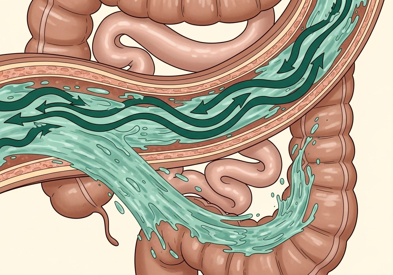 Diagram showing why does alcohol cause diarrhea