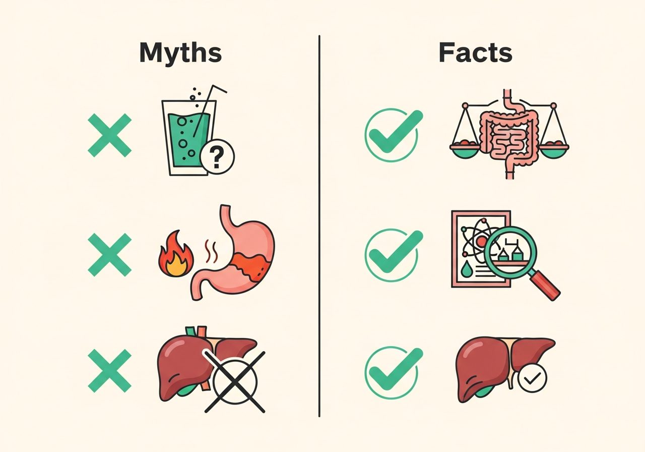 Common myths vs facts about alcohol and digestive health