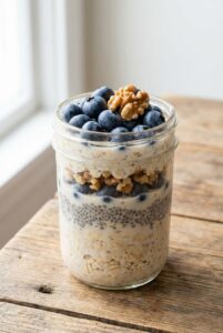 Blueberry Walnut Overnight Oats
