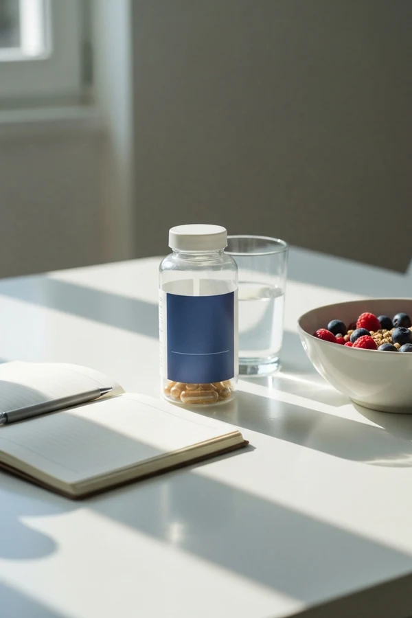 Best probiotics for bloating slow start plan with capsules water simple meals and notebook