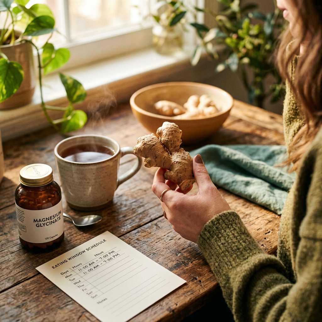 Ginger tea and routine tools for all-day bloating relief