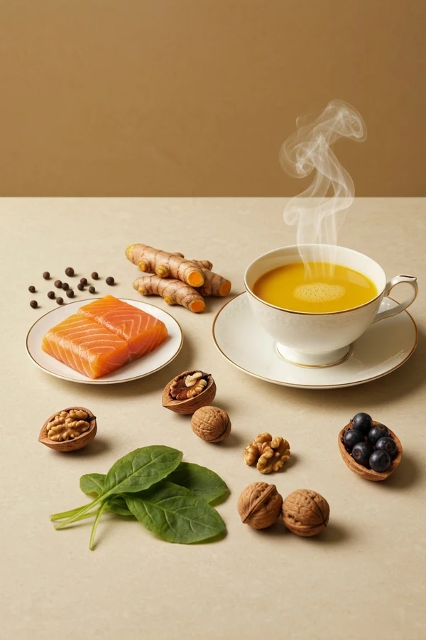 Is turmeric good for inflammation visual with turmeric tea and foods linked to joint support