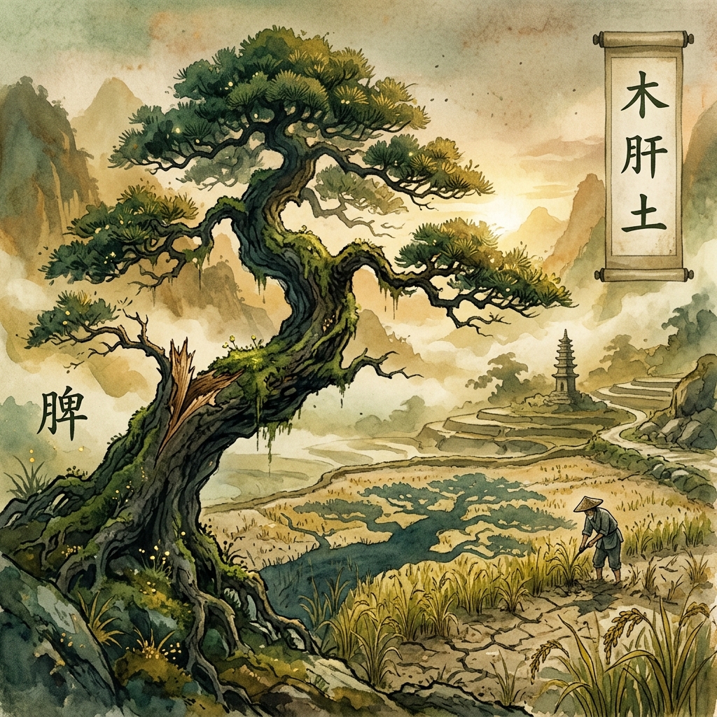 TCM metaphor: strong ancient tree missing a branch