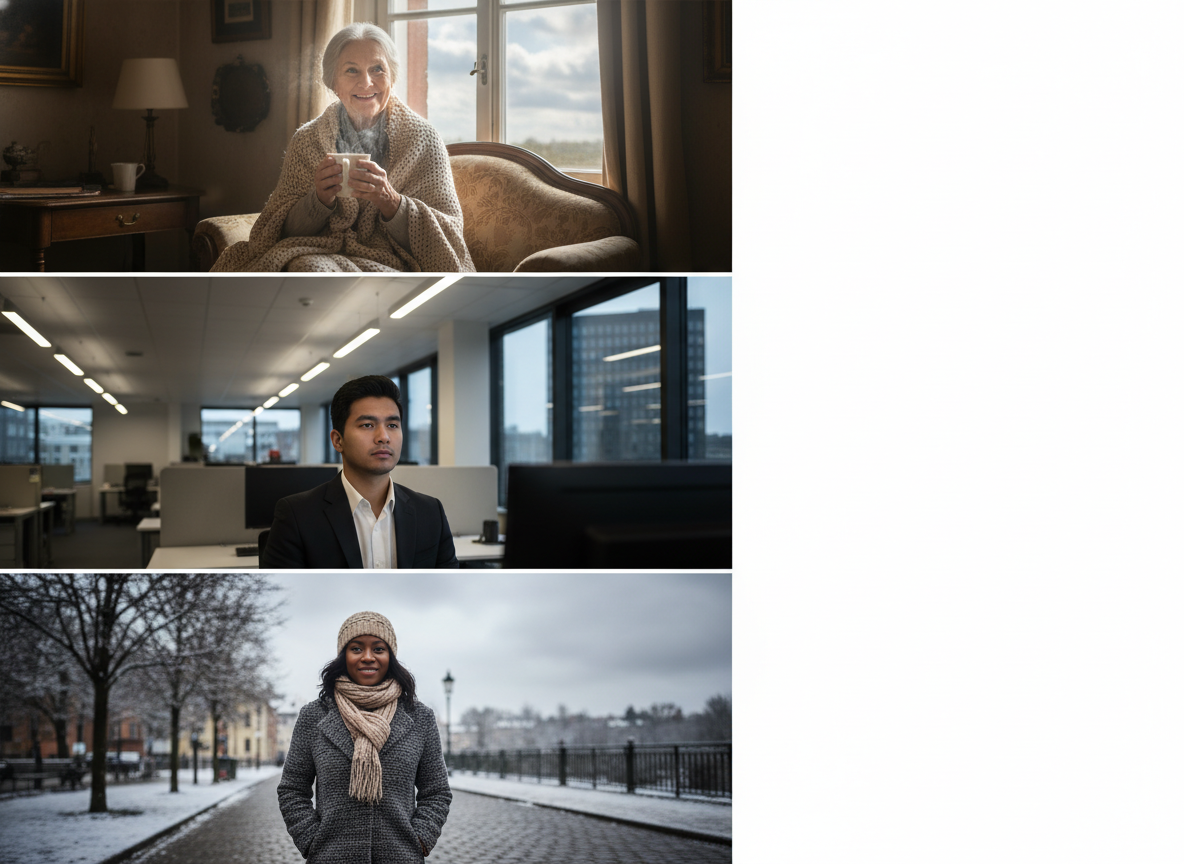 A diverse group of adults in everyday settings to illustrate that some populations need a more honest vitamin D plan