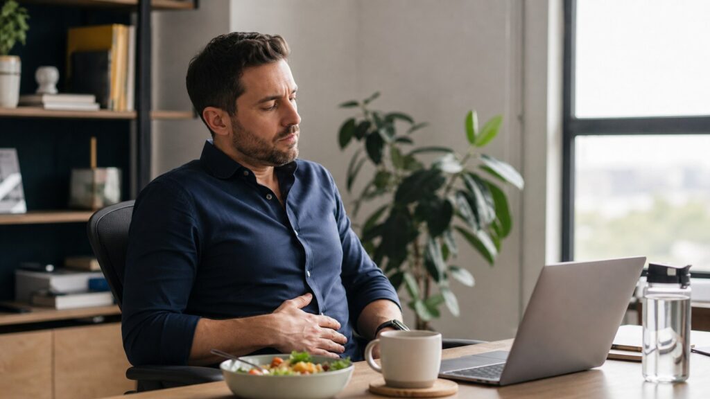 Bloating After Eating Fiber? The 2 PM Desk Bloat Pattern Explained