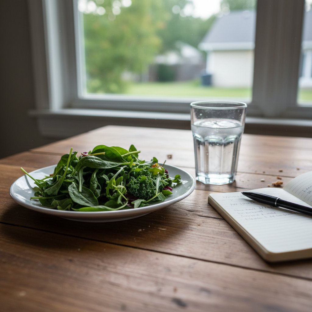 Leafy greens, water, and a food journal — a calm warfarin diet and vitamin K routine