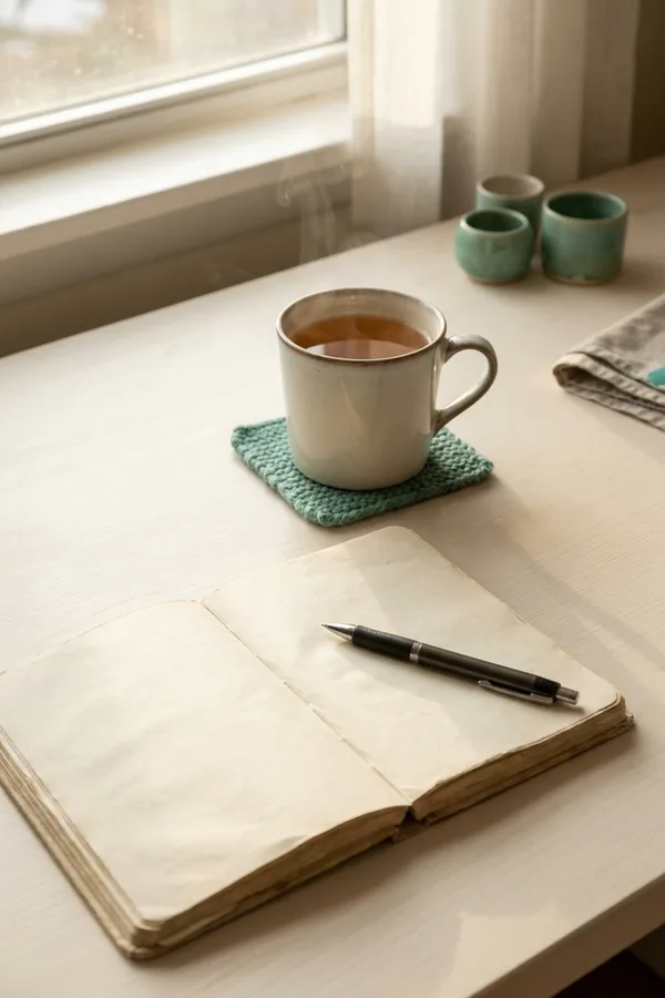 A food journal and herbal tea to track gut triggers