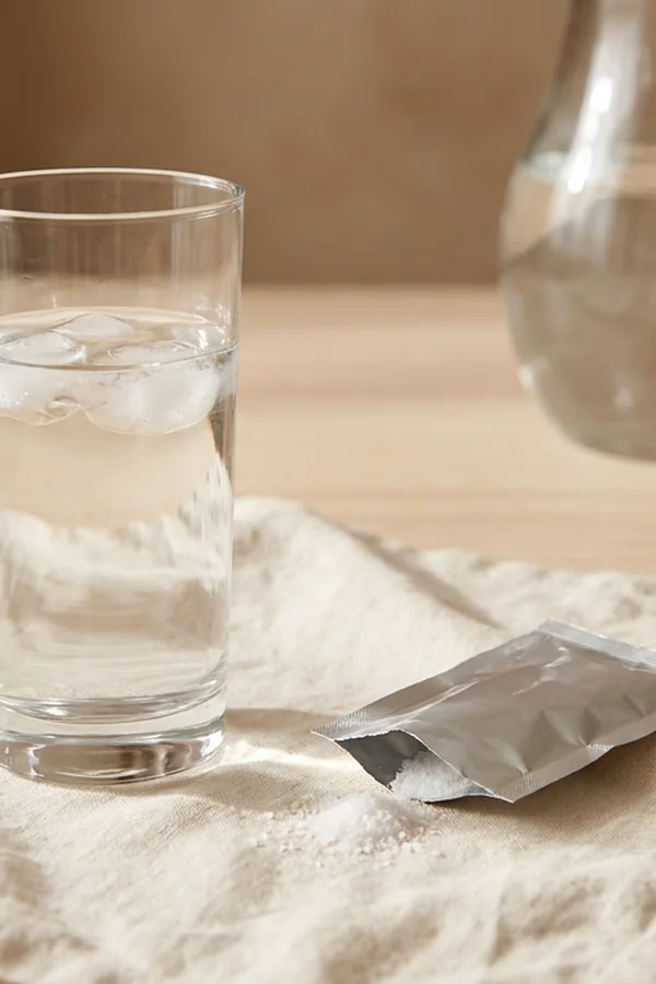 Water and electrolytes for rehydrating after tequila diarrhea