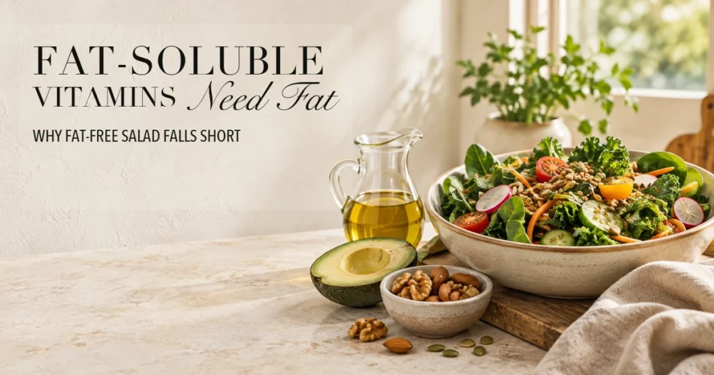Fat-Soluble Vitamins: Why a Fat-Free Salad Wastes Them