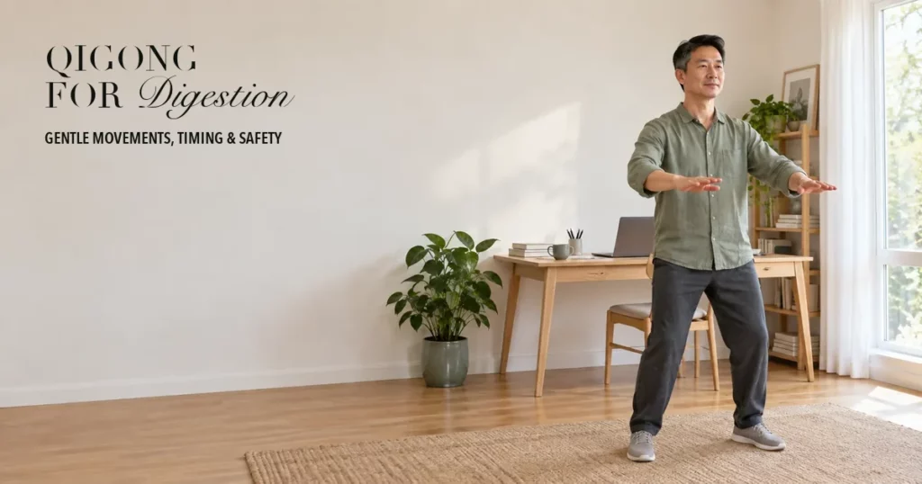 Qigong for Digestion: Gentle Movements, Timing, and Safety
